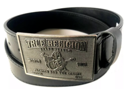 NWT TRUE RELIGION Torn Heavy Weight CONCERT TICKET BUCKLE BELT