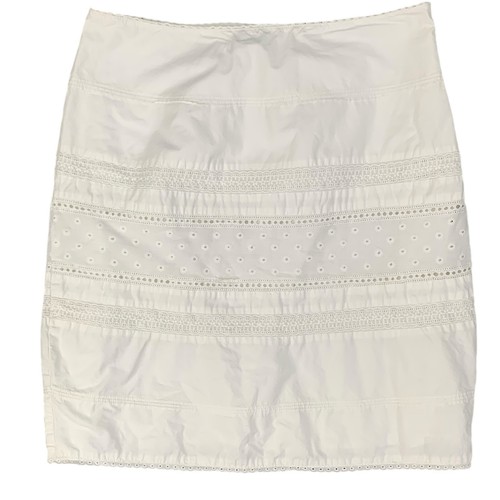 Tommy Hilfiger Skirt Womens 2 White Straight Pencil Eyelet Lace Lined Back Zip - Picture 2 of 11