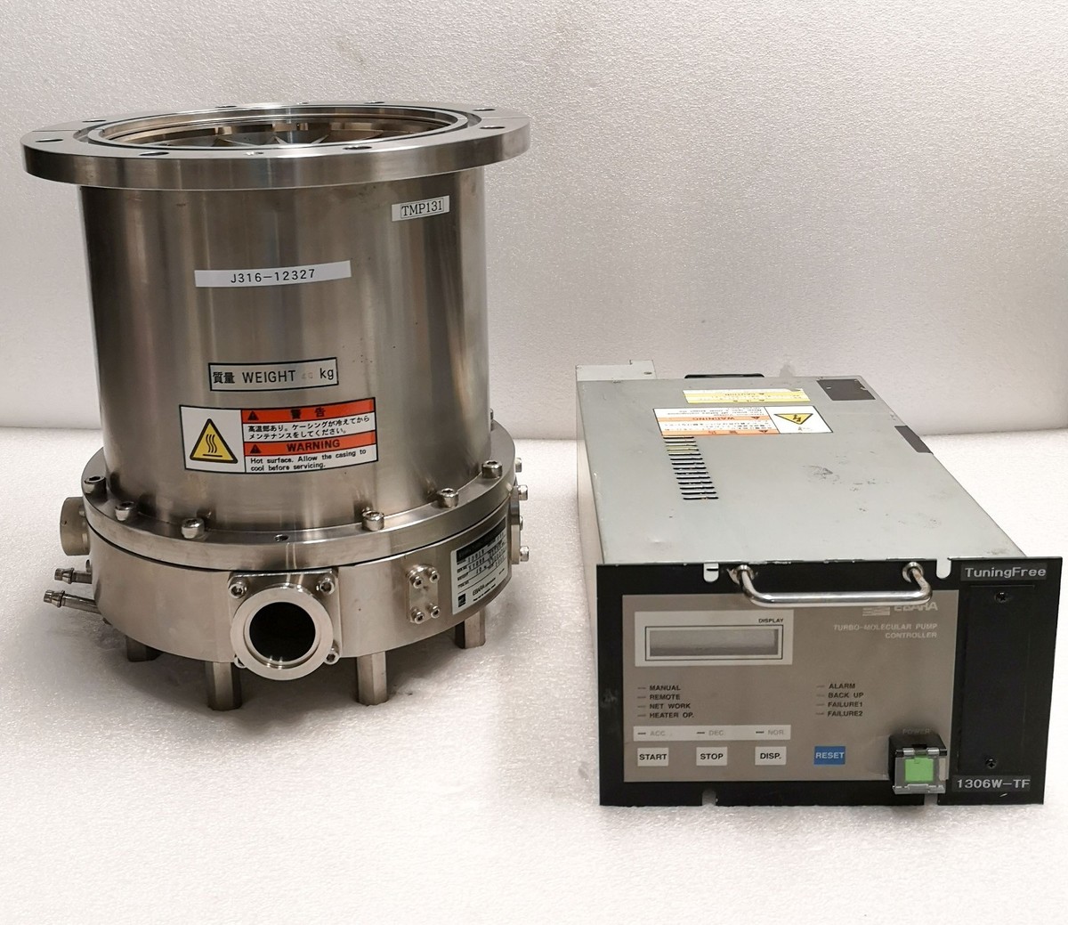 のの 12327 EBARA TURBO MOLECULAR VACUUM PUMP WITH CONTROLLER 1306W-TF