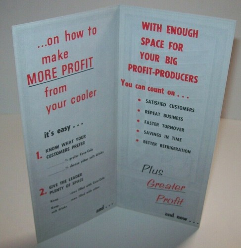 Coca-Cola 1961 Soda Bottle Cooler Brochure Vending Machine Original Flyer Coke - Picture 2 of 5