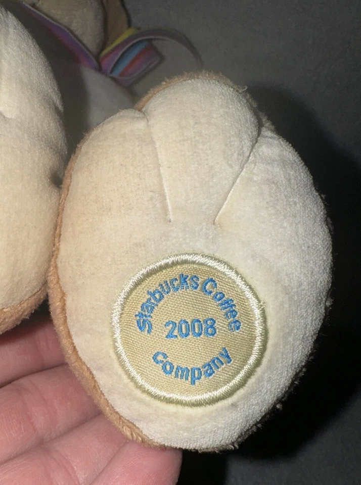 2008 Starbucks Company Plush Bear With Bunny Ears - Image 2 of 4