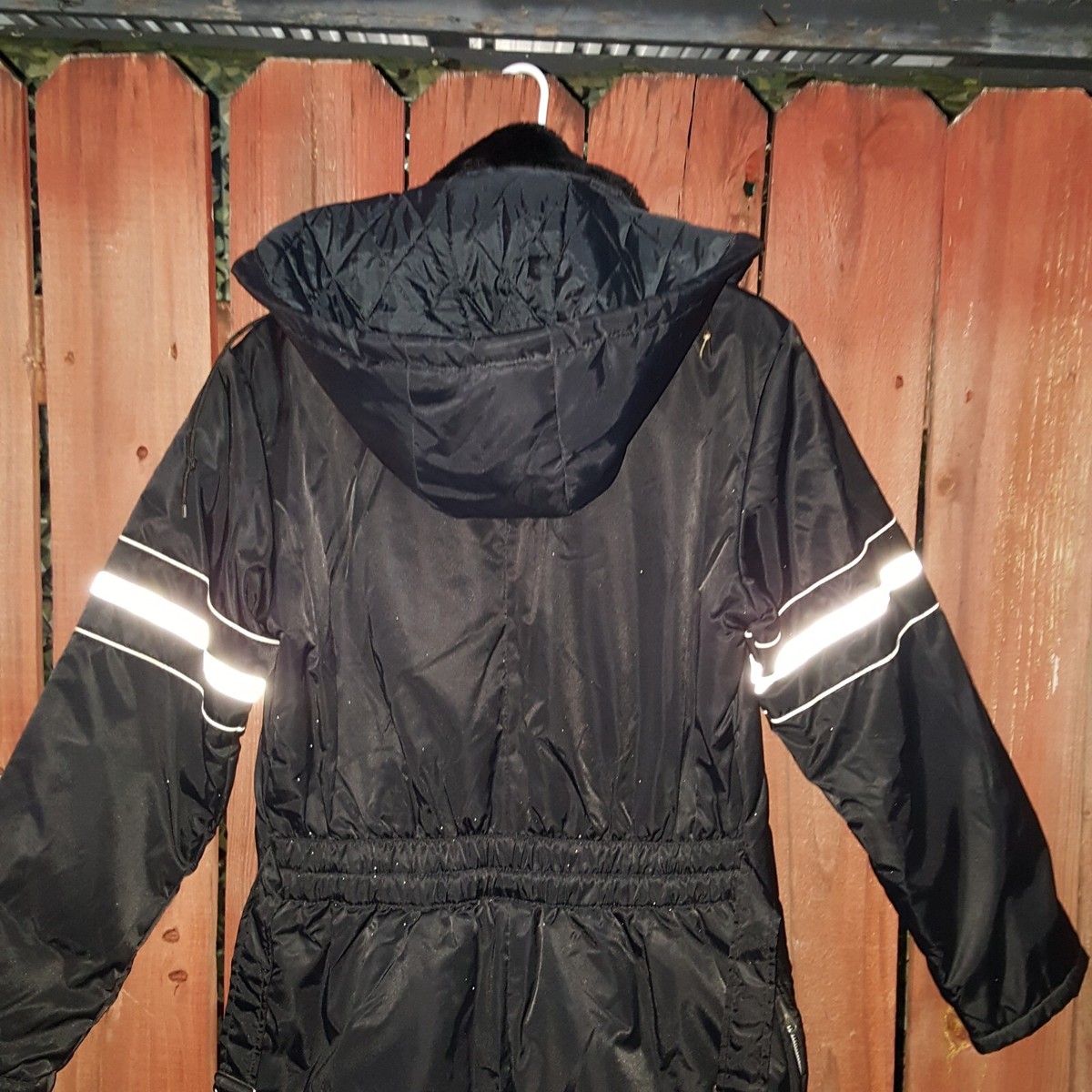Vintage Sears Work Leisure Nylon Insulated Hooded Coveralls