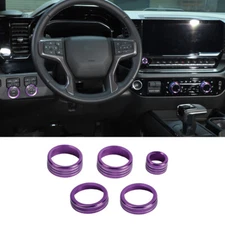 Headlight Center Console Radio Ac Switch Knob Trim For Chevy Silverado 22+Purple