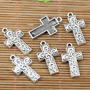 26pcs tibetan silver tone leaf branch pattern cross charms EF1927 | eBay
