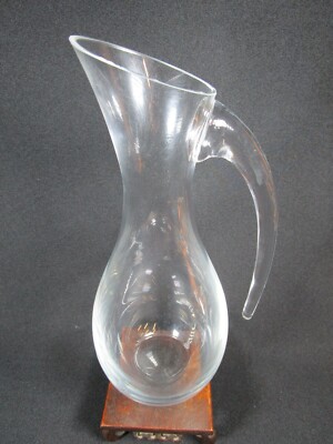 Schöner Vintage stilvoller Kunstglas Glas Wasser Saft Krug Kanne 