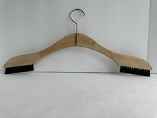 Vintage Wooden Coat Hanger Lint Brush Tan Japan