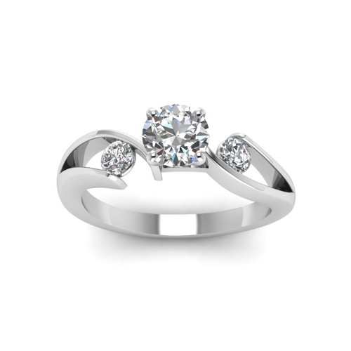 1.5 Ct Round Lab-Created Diamond Wedding Split Shank Three Stone Ring 925 Silver - Picture 4 of 6