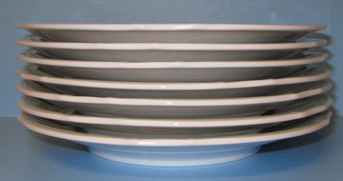 Mikasa Bristol Court White Salad Plates 7 3/4" Scalloped Rim Forte Collection - Picture 2 of 5