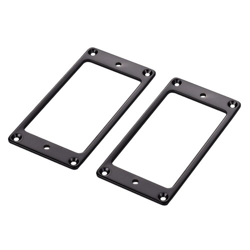 2* Black/Gold/Silver Iron Humbucker Pickup Mounting Ring Frame Bridge Neck Flat - Picture 17 of 18