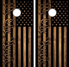 We The People Cornhole Board Wraps FREE LAMINATION 4980
