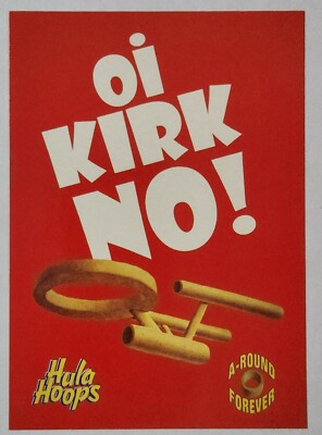 ULTRA RARE 1999 Hula Hoops oi KIRK NO! Star Trek Postcard - Boomerang Media 