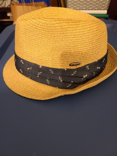 Karen Keith braun hellbraun Erwachsene L Fedora Hut Strand Reisen Urlaub große Kappe neu ohne Etikett