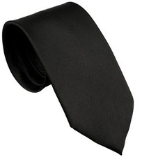 Extra Long Solid Tie for Men Big and Tall Black XL Tie 63 inch