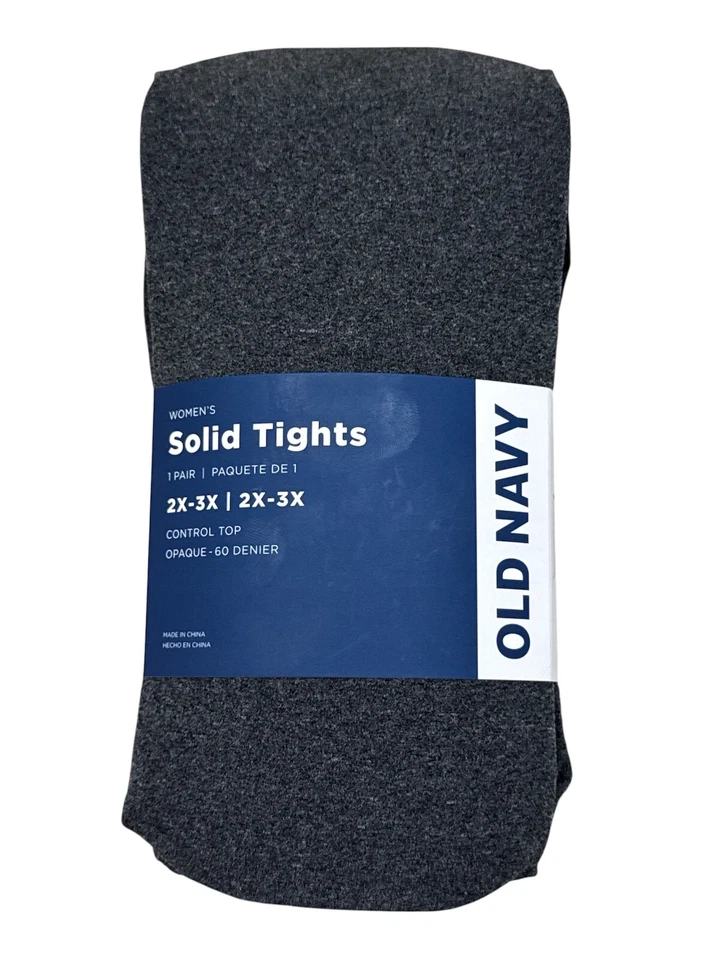 Old Navy Women’s Semi-Opaque Tights Gray Heather Size XS-S, M-L, XL-XXL or 2X-3X - Image 2 of 4