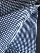 Pottery Barn Kids PBK Navy Gingham Check Duvet Cover TWIN 100% Cotton No sham