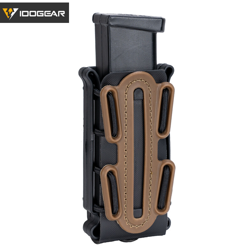Custodia IGEAR Tactical Doppio Mag 9mm - Fibra Carbonio MOLLE Per Airsoft - Foto 5