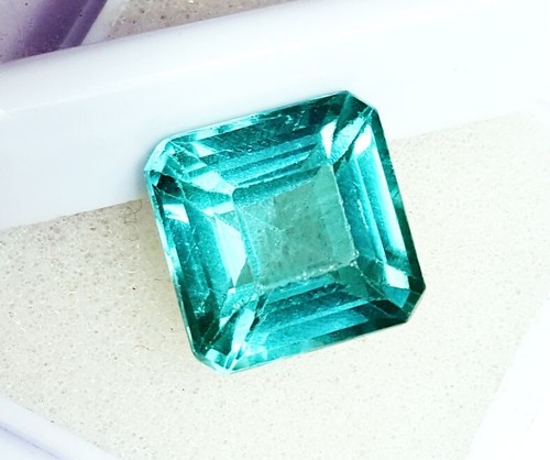 Square Cut Natural Bluish Green Rare Grandidierite 8.80 Ct Certified Loose Gems - Picture 3 of 8