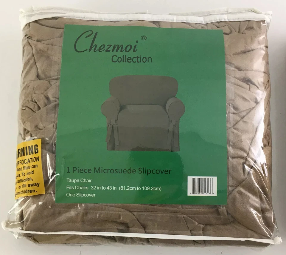 Funda Sillón Colección Chezmoi Microgamuza Suave Taupe Animales Mascotas Foto 3 de 4