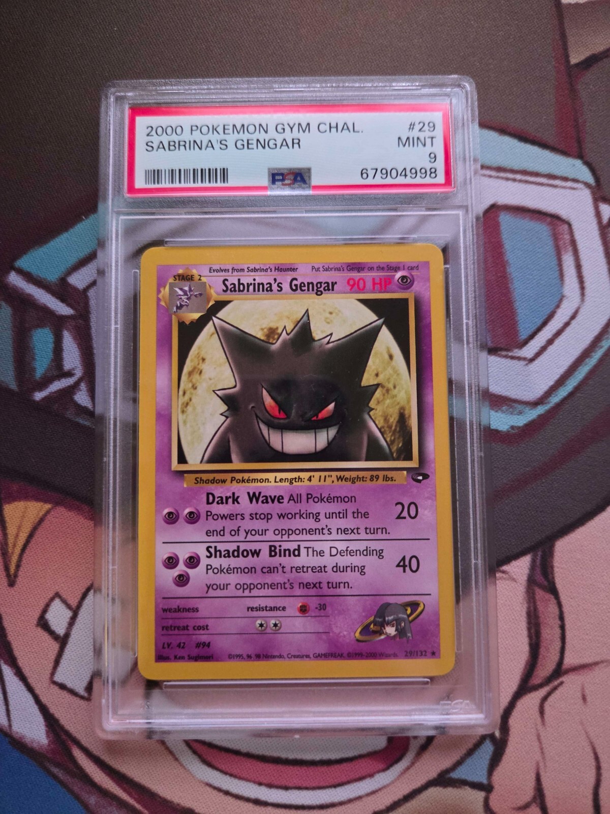 Sabrinas Gengar 29/132 Gym Challenge Pokemon TCG PSA 9