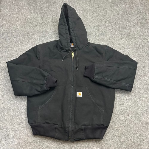Vintage Carhartt Jacket J140 BLK Size Small Duck Canvas Quilted Made In USA
