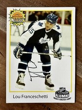 LOU FRANCESCHETTI AUTOGRAPHED CARD MOHAWK SUMMER NIGHTS NHL ALUMNI HOCKEY