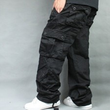 Mens's Oversize Loose Cargo Baggy Pants Hip Hop Athletic Trousers Camouflage New