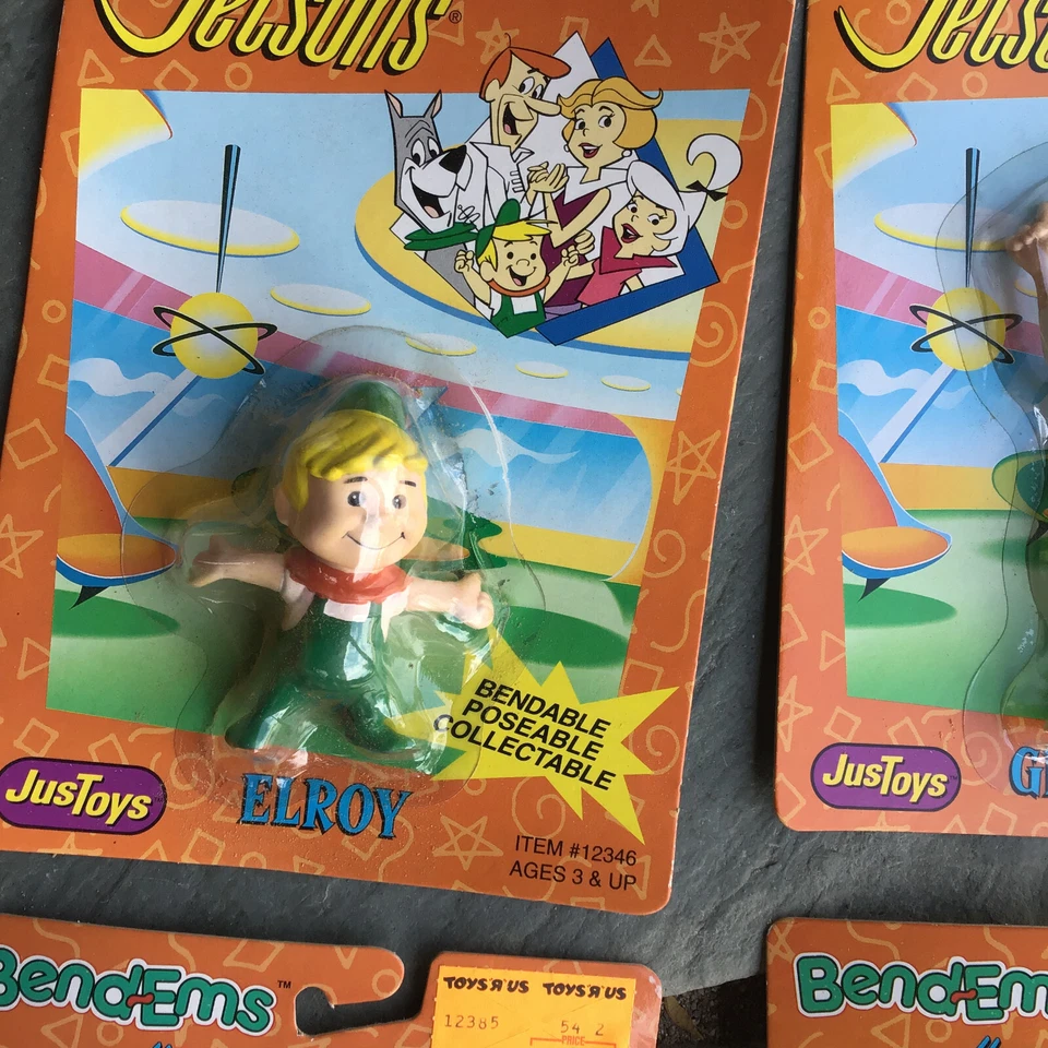 1992 Antigo Justoys Bend-Ems The Jetsons George, Jane Elroy Jetson Astro- Figuras - Imagem 4 de 4