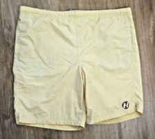 TOMMY HILFIGER Vintage BOARD SHORTS Swim Trunks - Mens Size LARGE - YELLOW