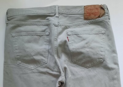 Vintage Levi's 501 Button Fly Jeans 35x32 Grey Men's 0040 | eBay