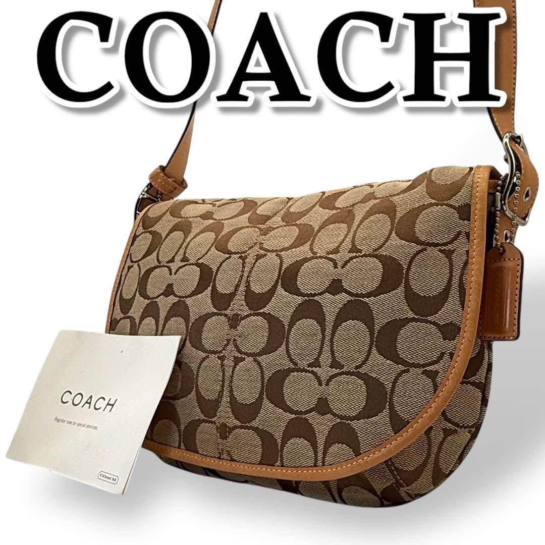 Coach Signature Canvas Shoulder Bag in Beige - Authentic G07091242