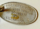 Vintage ID Badge Phone 3900 HERALD Bellingham Wa. with Skeleton Key — photo 2