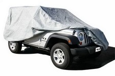 Rampage 1203 Car Cover 4 Layer Gray Wlock Cable Bag For 07-18 Jeep Wrangler Jk