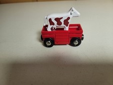 Brio Wooden Railway Red Cow Farm Animal Wagon Train with Door