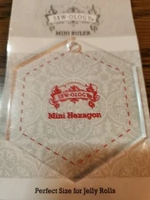 SEW-OLOGY Mini Ruler HEXAGON Shape Perfect Size for Jelly Rolls NEW! 