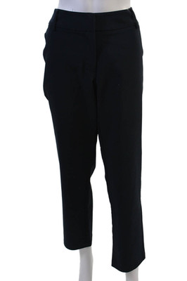 Silvian Heach Womens Ankle Dress Pants Black Cotton Blend Classic Size 46
