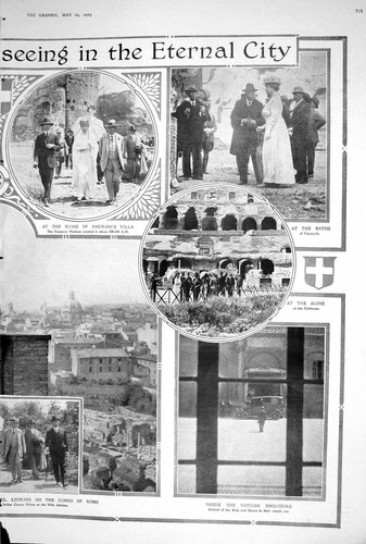 Alte 1923 König Königin Sicht Katakomben Villa D-Este Päpstliche Schweizer G 20. - Bild 2 von 2