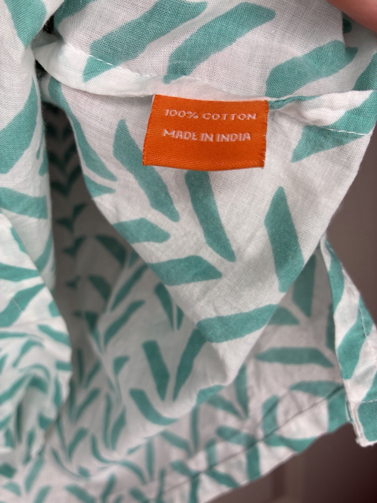 Oliphant Blue White Pattern Button Down Blouse Ro… - image 3