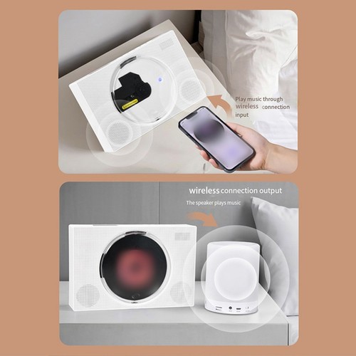 Portable Rechargeable CD Player with Dual HiFi Speakers & Wireless Support - Afbeelding 16 van 19