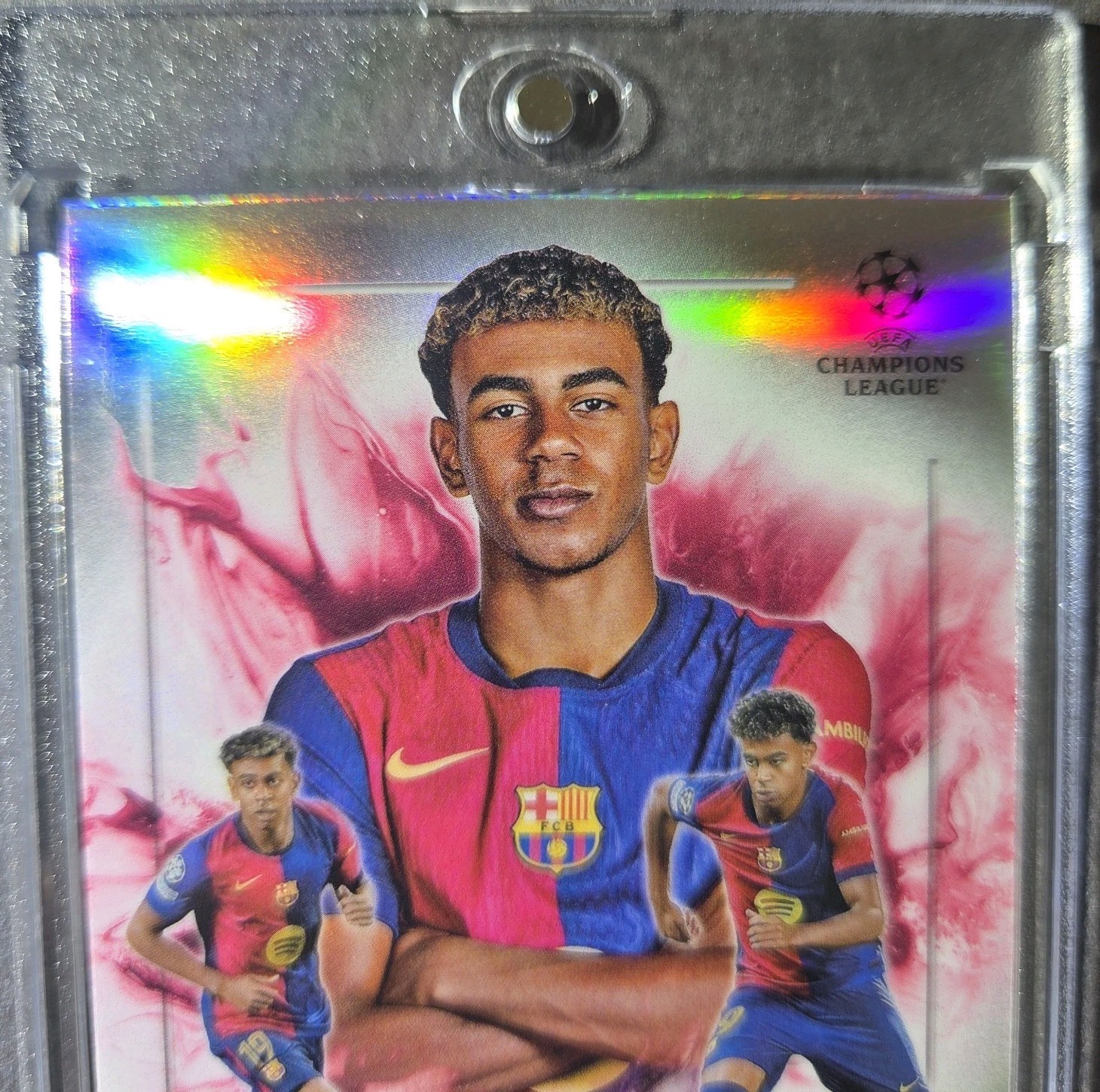 Lamine Yamal RARE REFRACTOR HOLO TOPPS FINEST NVESTMENT CARD SSP ROY MINT  view 2