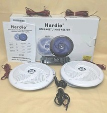 6.5" Bluetooth Marine Speakers, Low Profile Slim Design with LED Lights, 240W...