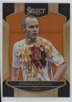 2016-17 Panini Select Terrace Orange Prizm 63/75 Andres Iniesta #18 13bp
