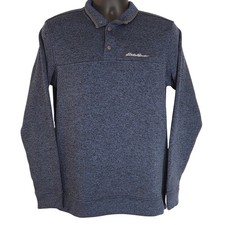 Eddie Bauer Radiator Fleece Snap Mock Pullover Sweater Top Mens Size M