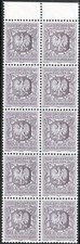 Poland – 1937, 50 gr. Consular Fee Revenue Stamps in a Block of (10) Mint NH
