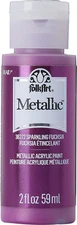 FolkArt Metallic Acrylic Paint 2oz-Sparkling Fuchsia