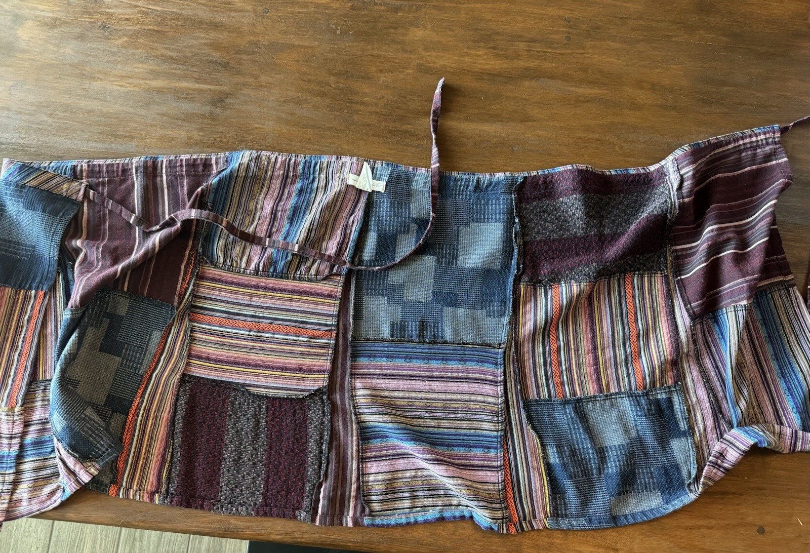 Natural Life Boho Patchwork Wrap-Around Skirt L/XL - image 3