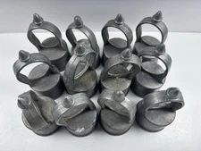 Vintage Chain Link TOP RAIL LOOP End Cap Eye Fence Gate Cast Aluminum Lot of 12