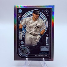 Jasson Domínguez 2024 Bowman Chrome #BAI-8 AI Rookie New York Yankees Card MLB. rookie card picture