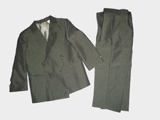 Boys 2 Pc Mark Jason Double Breasted Pinstripe Suit Jacket  Pants Size 4 Reg