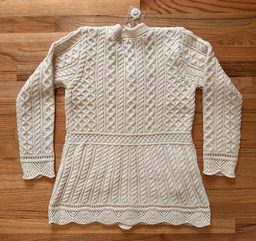 Aran Crafts Merino Wool Cable Knit Button Down Cardigan Sweater Women’s Small - Picture 2 of 5