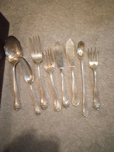 VINTAGE STERLING SILVER GORHAM LANCASTER ROSE SERVERS LOT OF 8